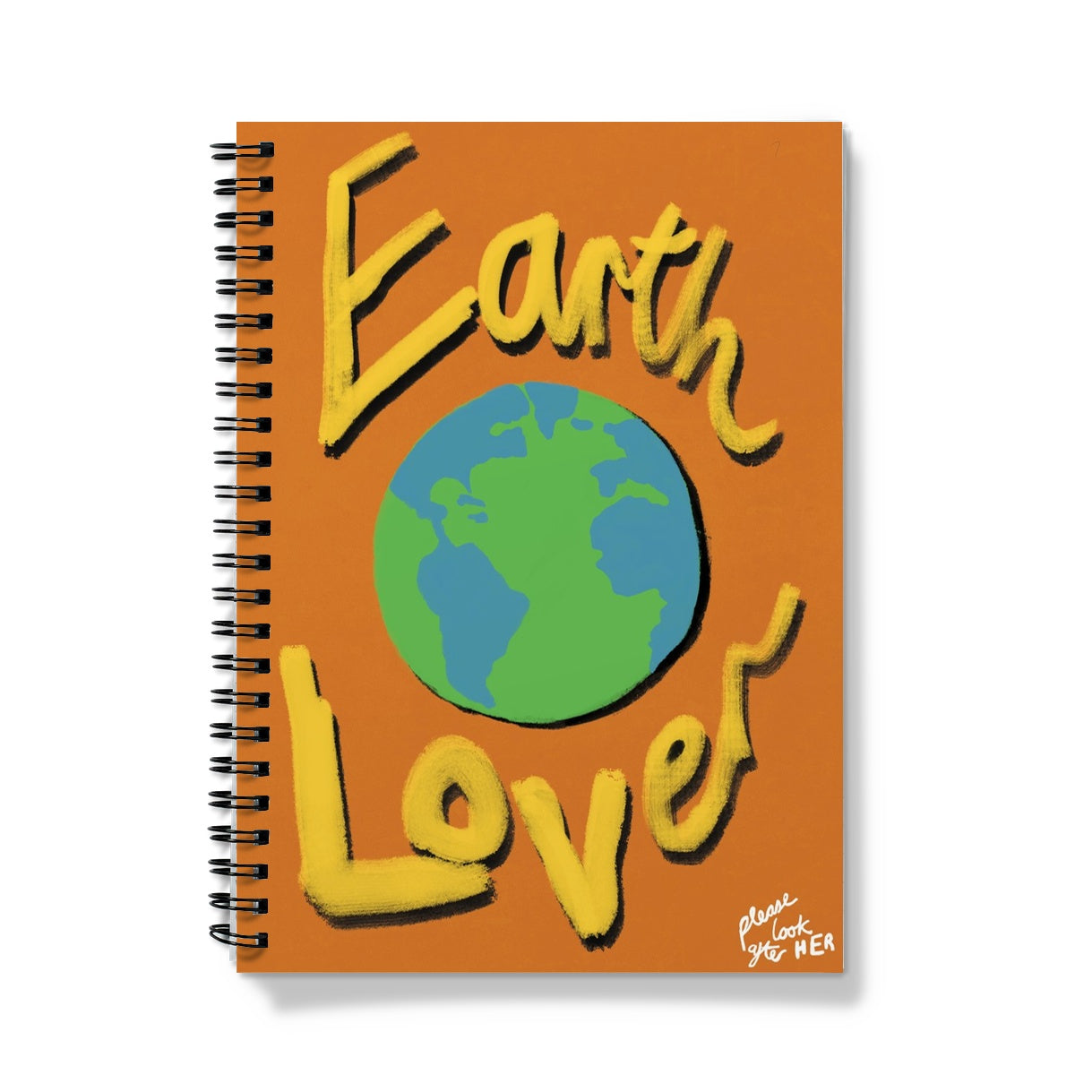 Earth Lover Print - Brown, Yellow Notebook