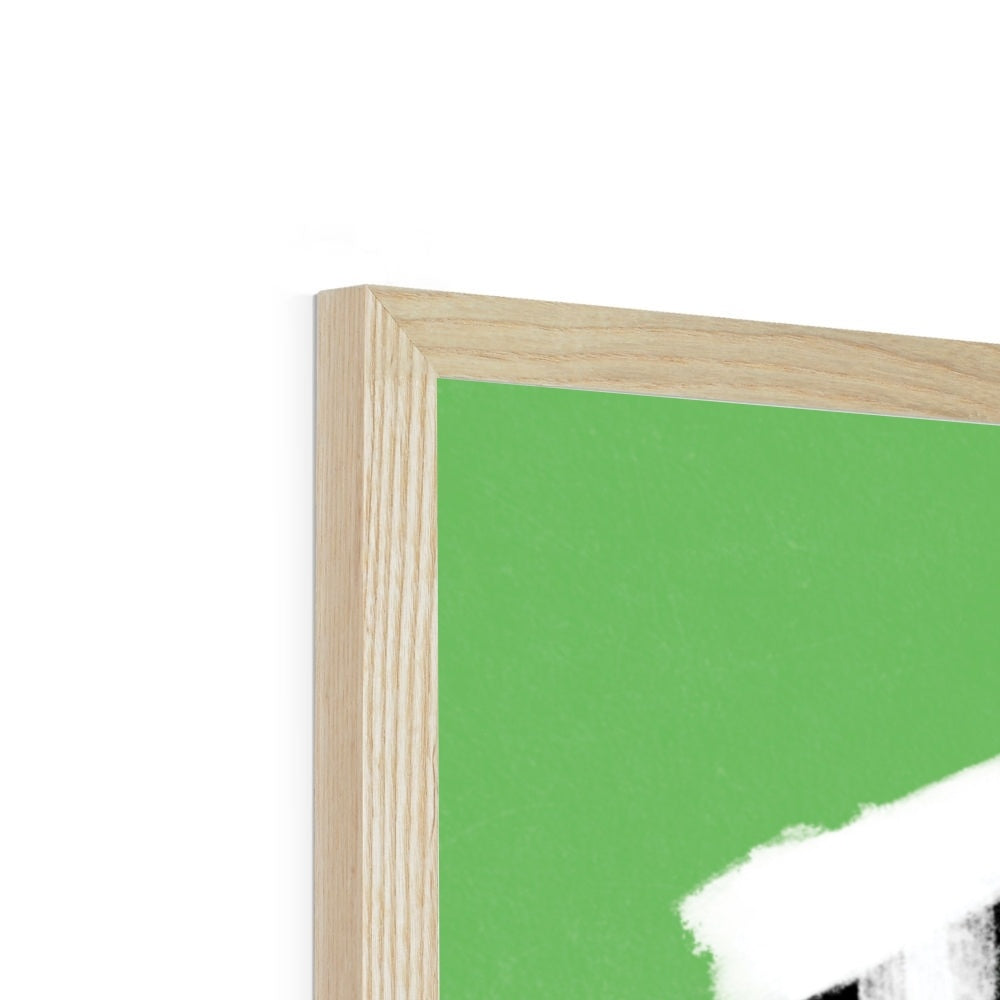 Football Lover Print - Green, White, Black Framed Print