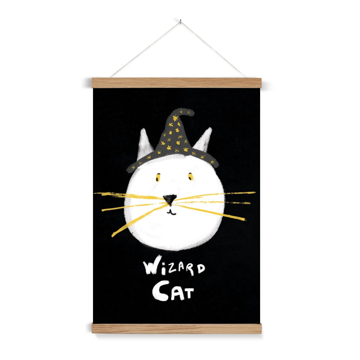 Wizard Cat Print Fine Art Print with Hanger