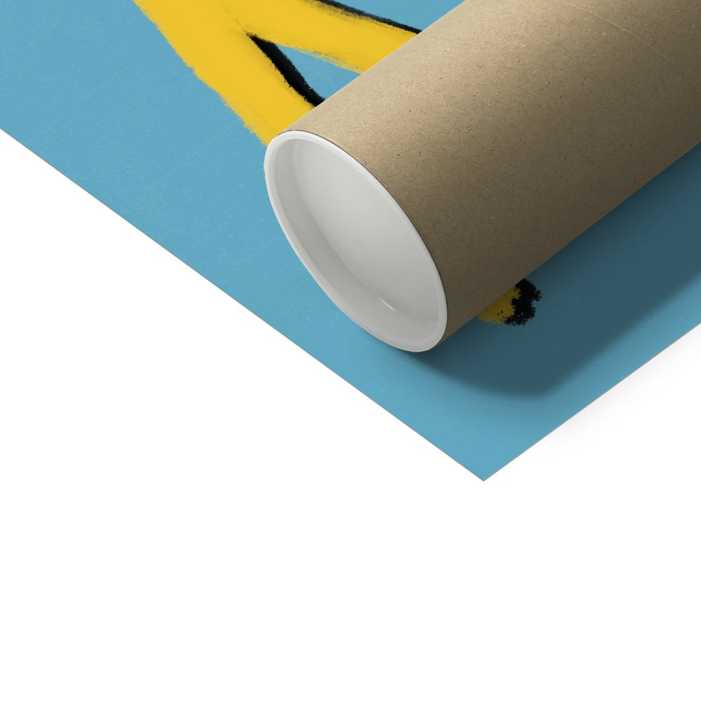 Gaming Addict Print - Blue, Yellow, Pink Fine Art Print