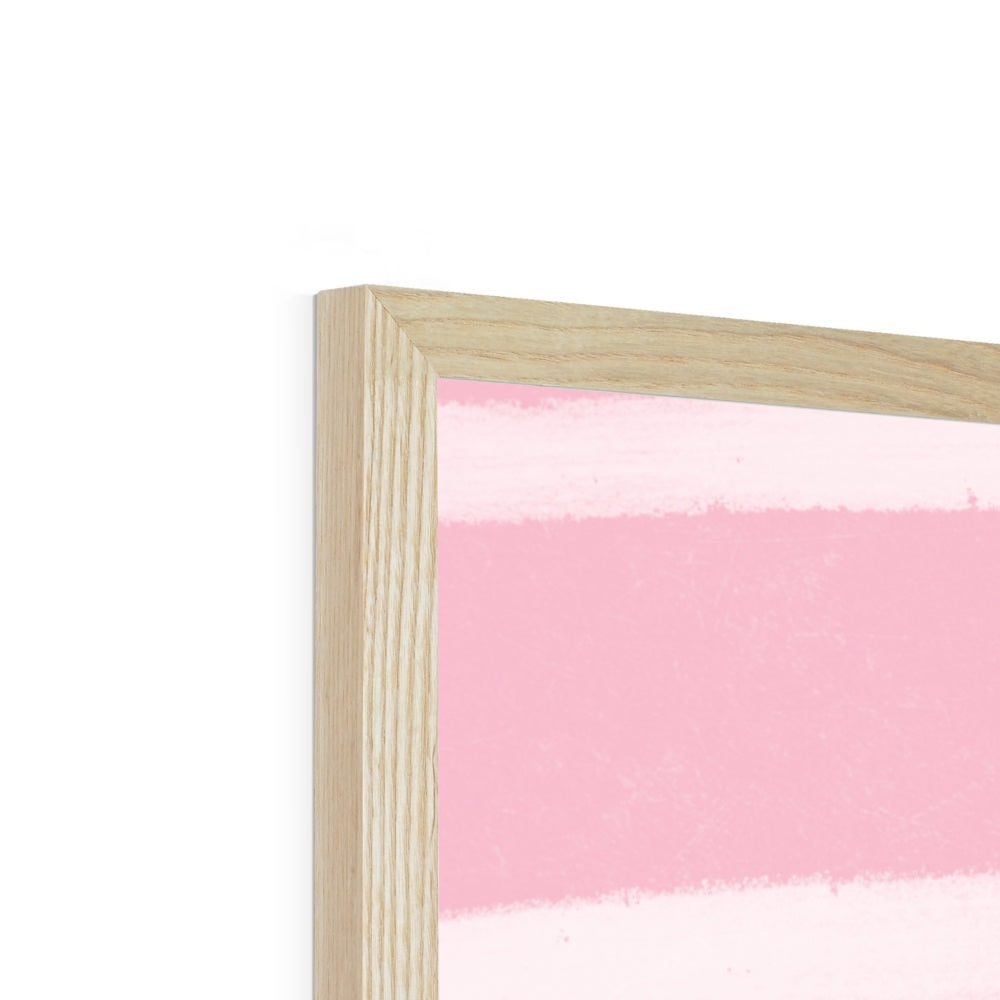 Ooh La La Art Print - Pink, White and Yellow Framed Print