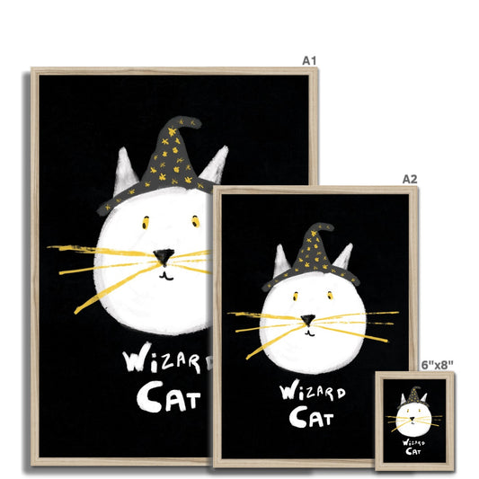 Wizard Cat Print Framed Print