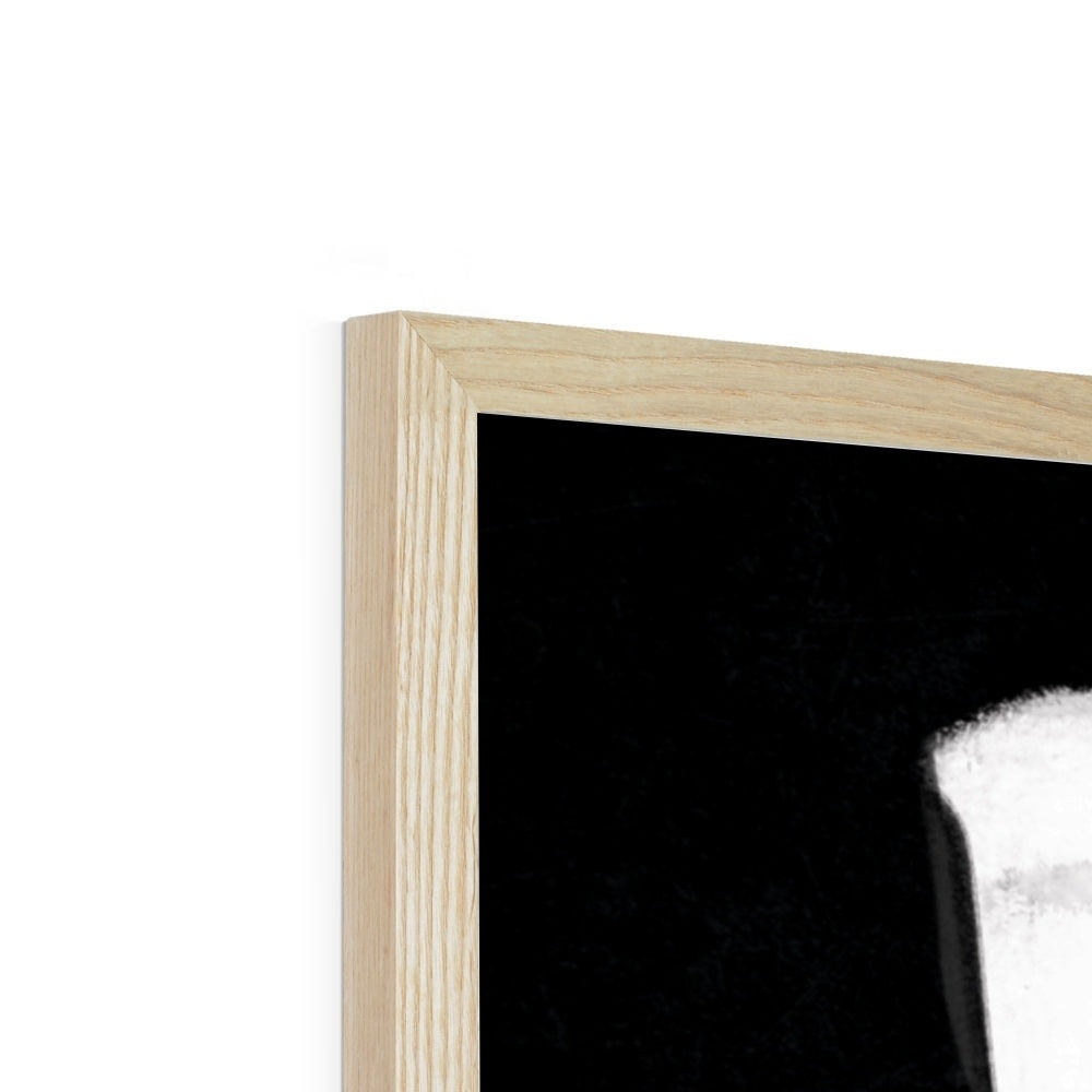 Shapes Print - Black, white Framed Print