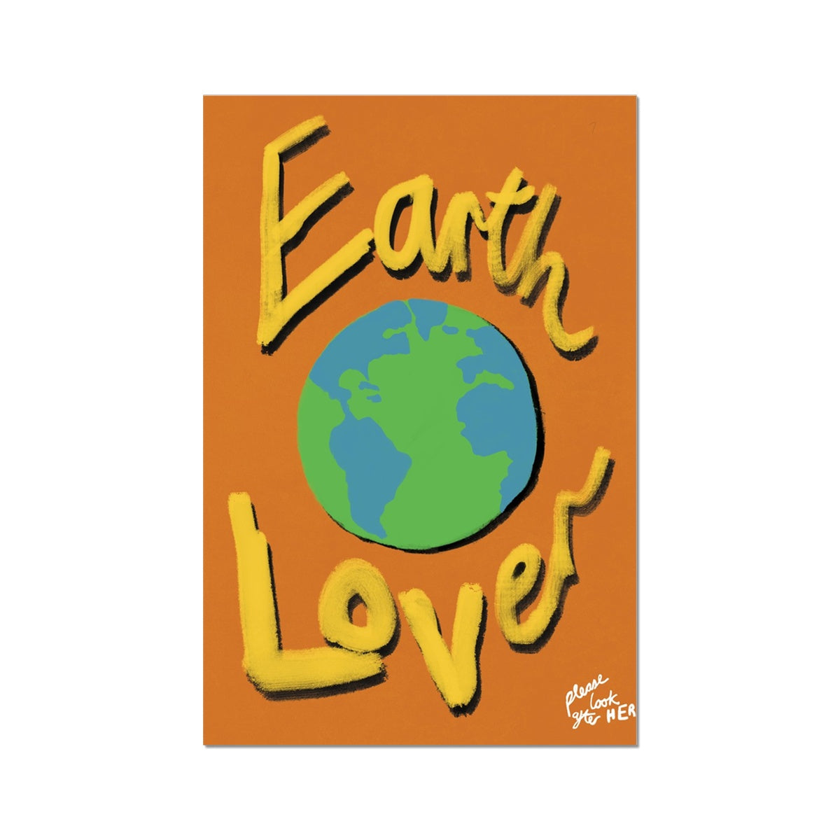 Earth Lover Print - Brown, Yellow Fine Art Print