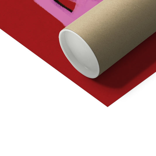 Bouldering Addict - Red and Pink Fine Art Print