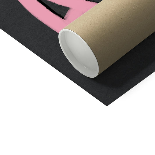 Skateboard Addict Grey, Pink, Blue Fine Art Print