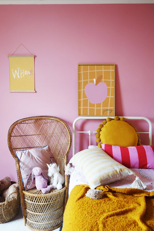 Whoa!! Print - Yellow, White, Pink Fine Art Print