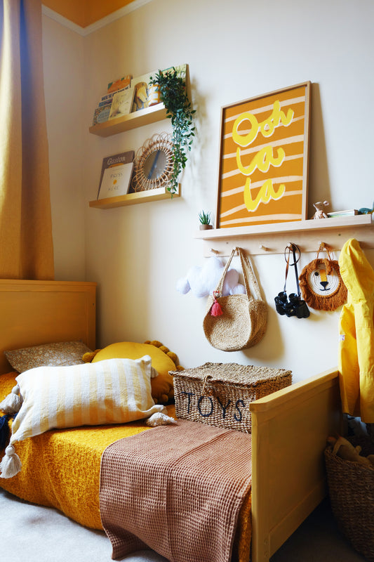 Ooh La La Art Print - Brown, Yellow and White Fine Art Print