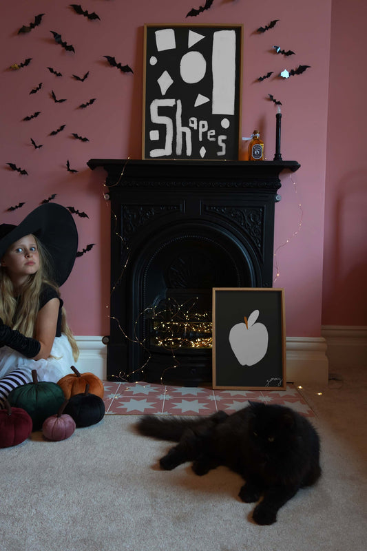 Shapes Print - Black, white Fine Art Print