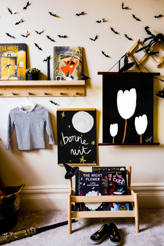 Bonne Nuit Print - Black, white Fine Art Print