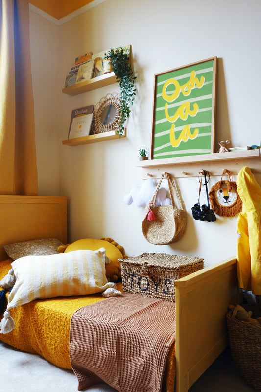 Ooh La La Art Print - Green, Yellow and White Fine Art Print