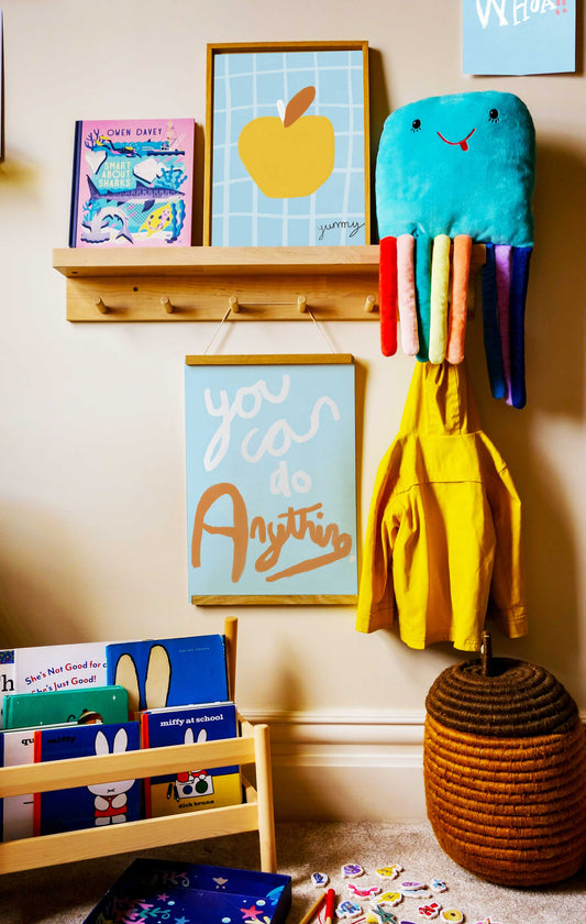 You Can Do Anything Print - Blue, White, Brown Fine Art Print