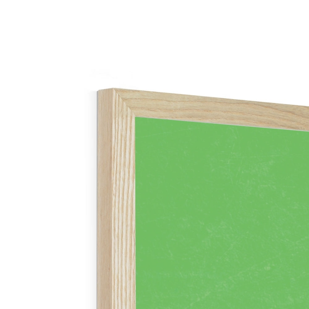 Flying Birds Print - Green, Yellow, Pink Framed Print