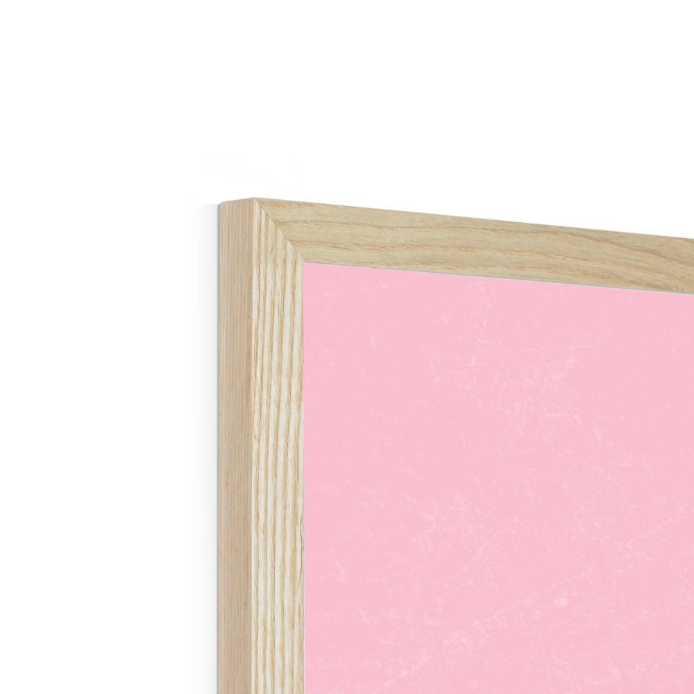 Tulips Print - Pink, Blue Framed Print