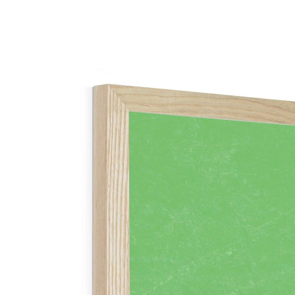 Whoa!! Print - Green, Yellow, Dark Green Framed Print