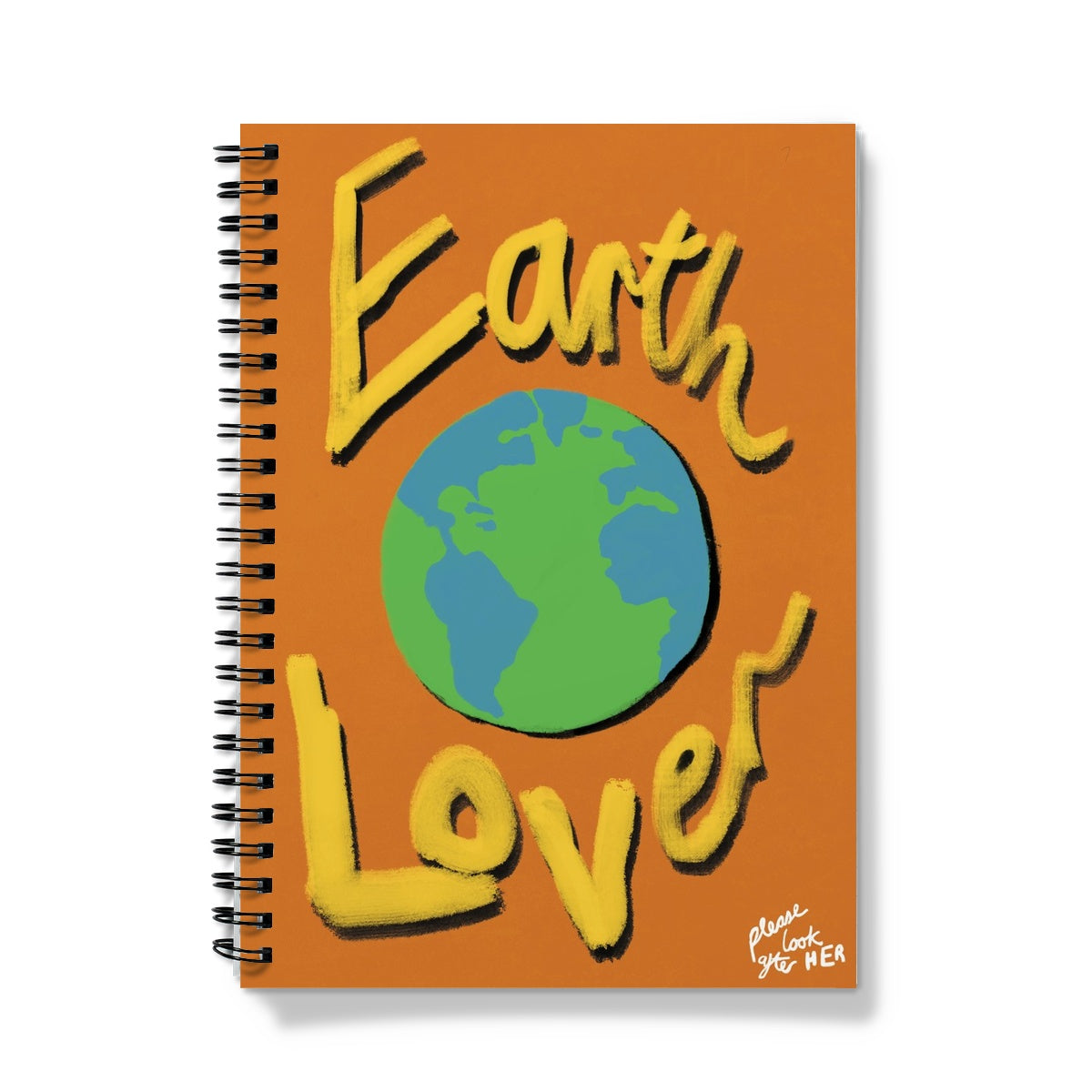 Earth Lover Print - Brown, Yellow Notebook