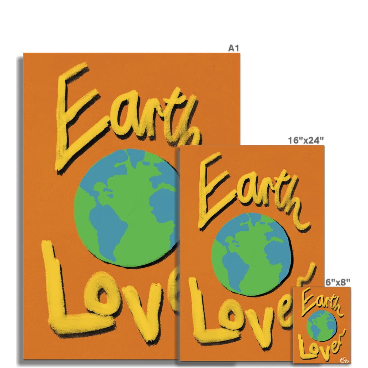 Earth Lover Print - Brown, Yellow Fine Art Print