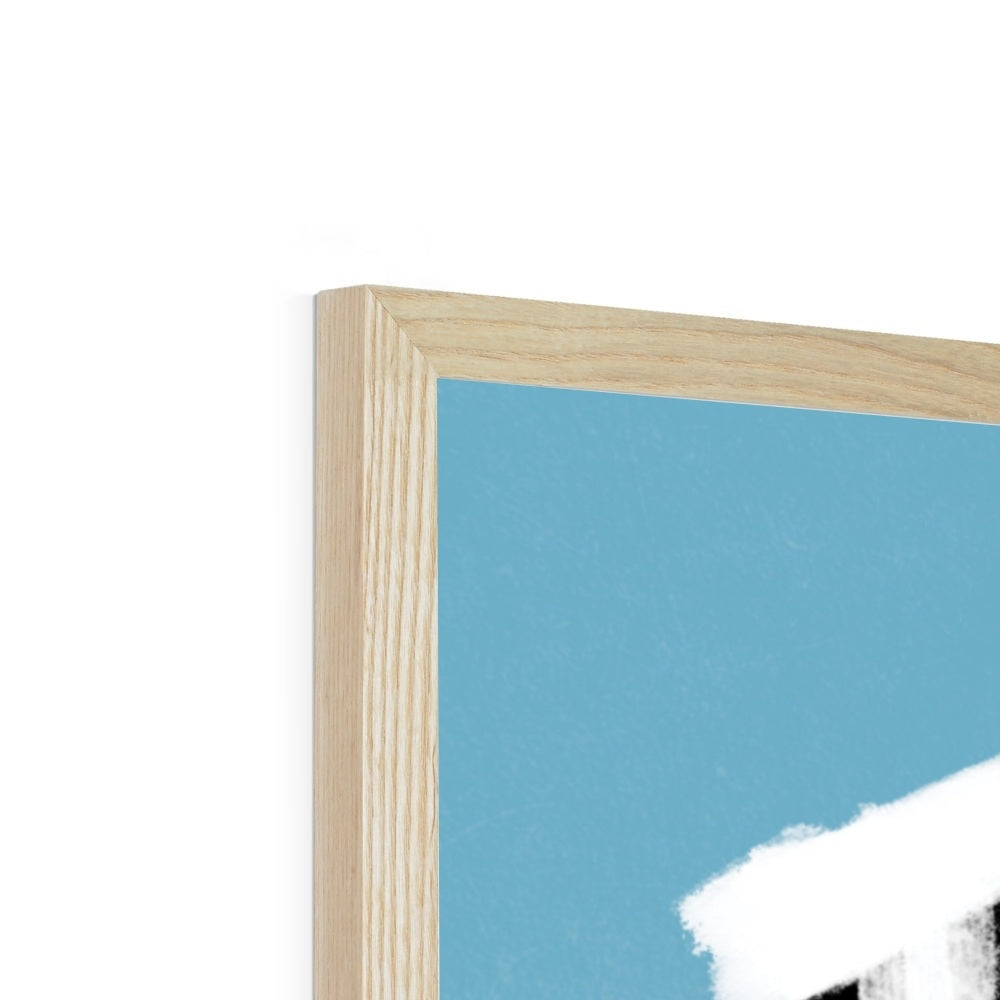 Football Lover Print - Blue, White, Black Framed Print