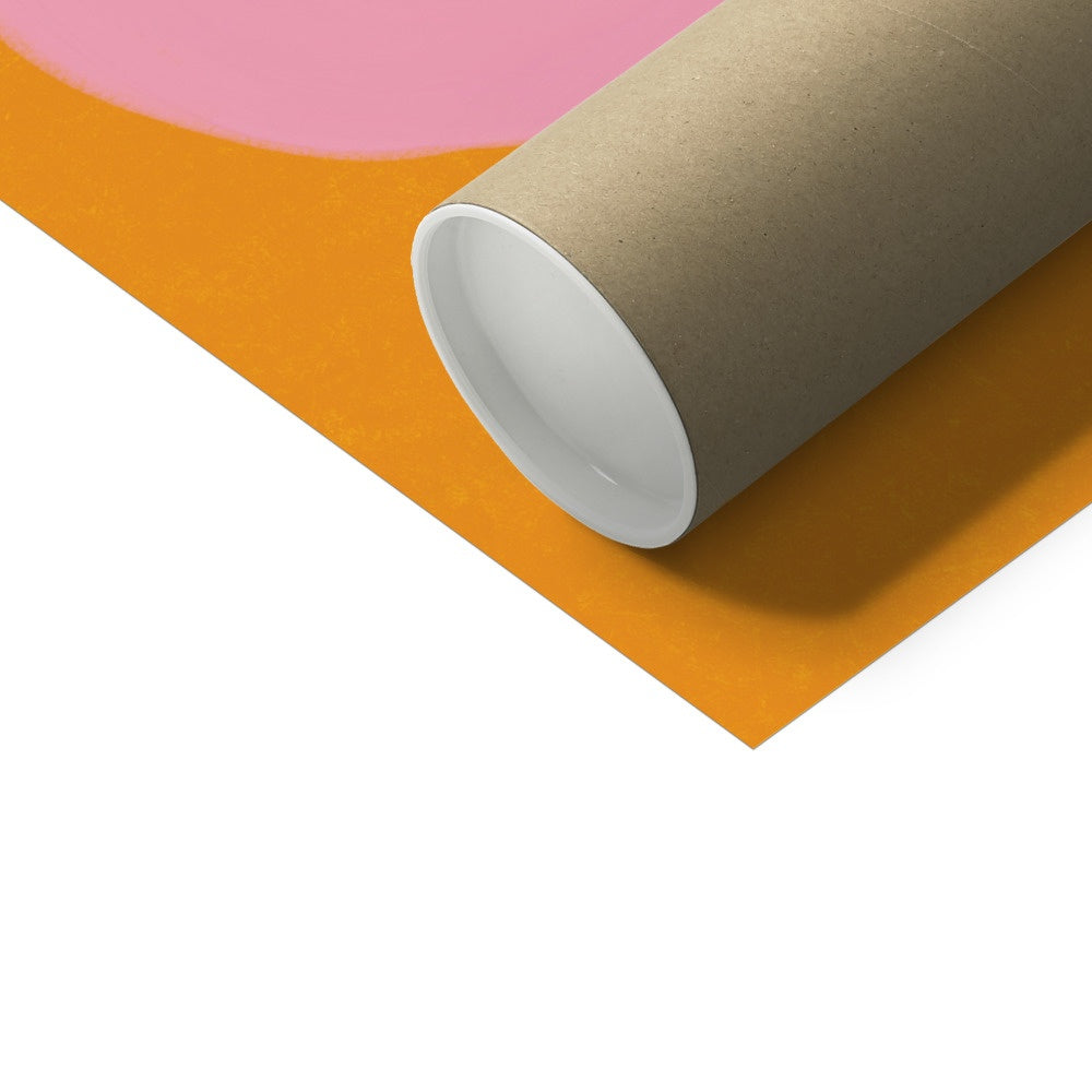 Love Flower Print - Brown, Pink, Green Fine Art Print