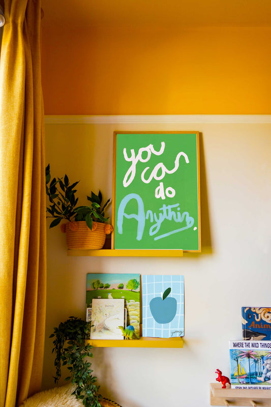 You Can Do Anything Print - Green, White, Blue Fine Art Print