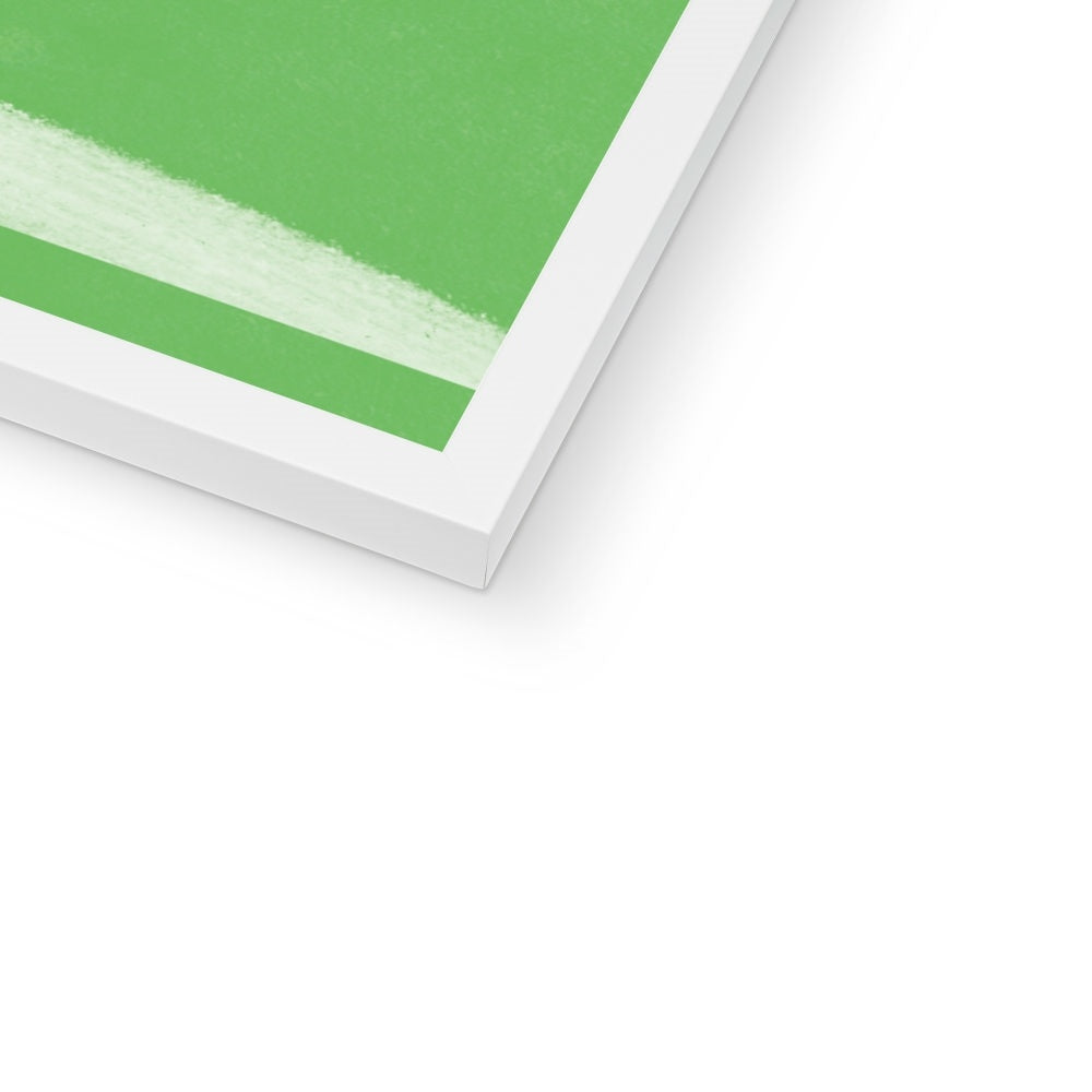 Ooh La La Art Print - Green, White and Brown Framed Print