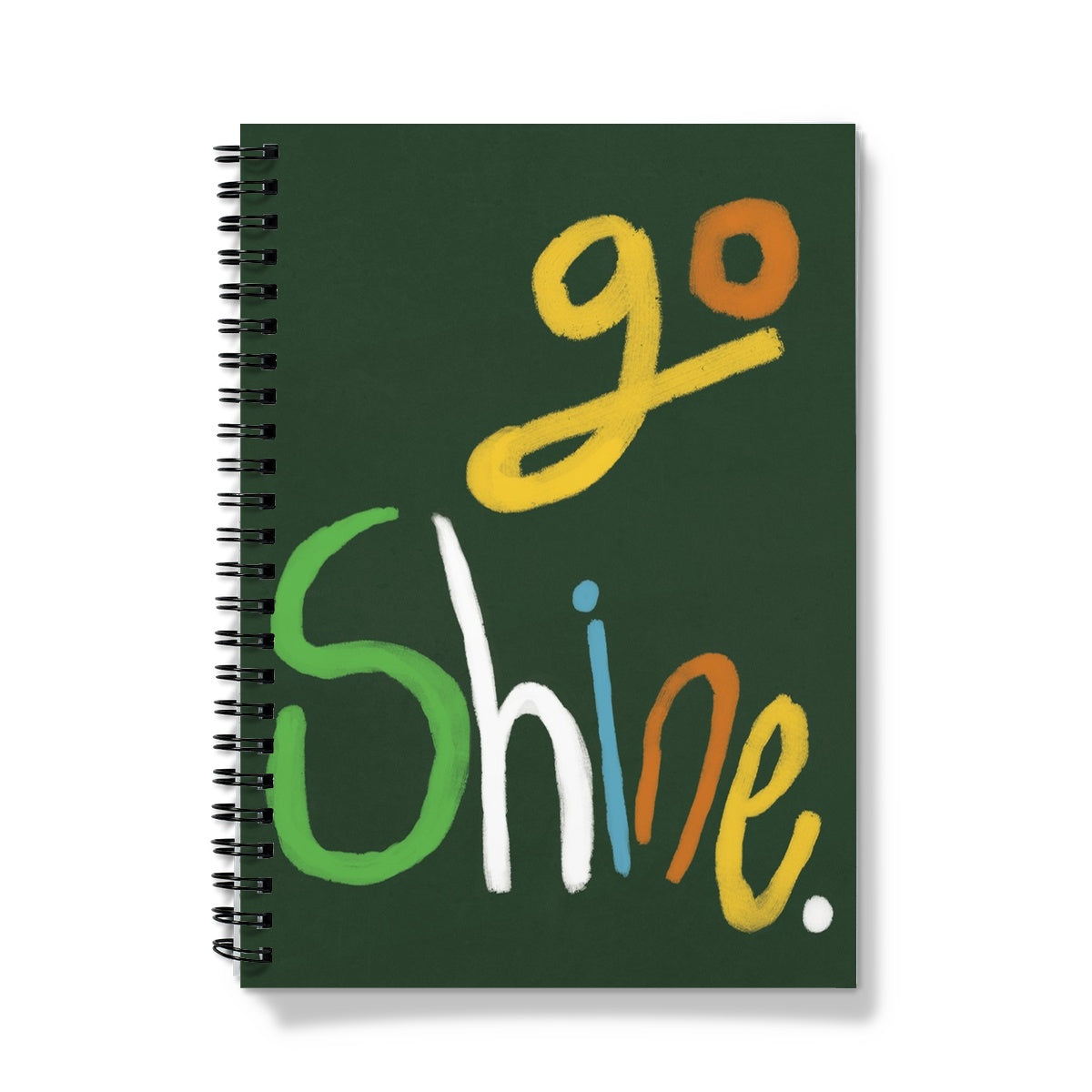 Go Shine Art Print - Green, Multi-coloured Notebook