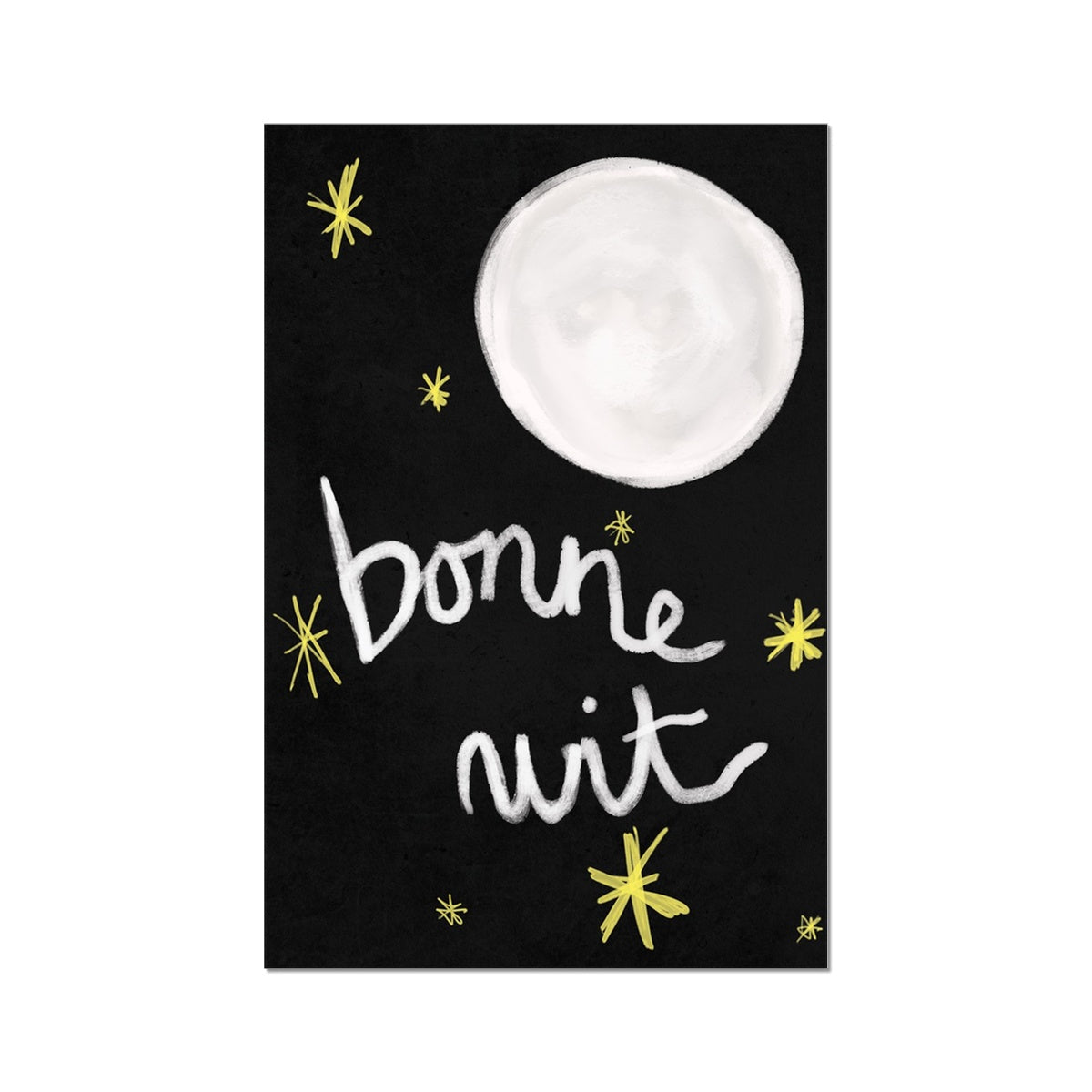 Bonne Nuit Print - Black, white Fine Art Print