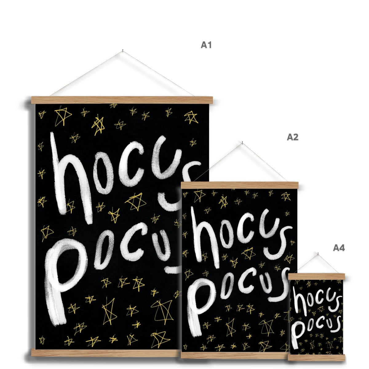 Hocus Pocus Print - Halloween Special Fine Art Print with Hanger