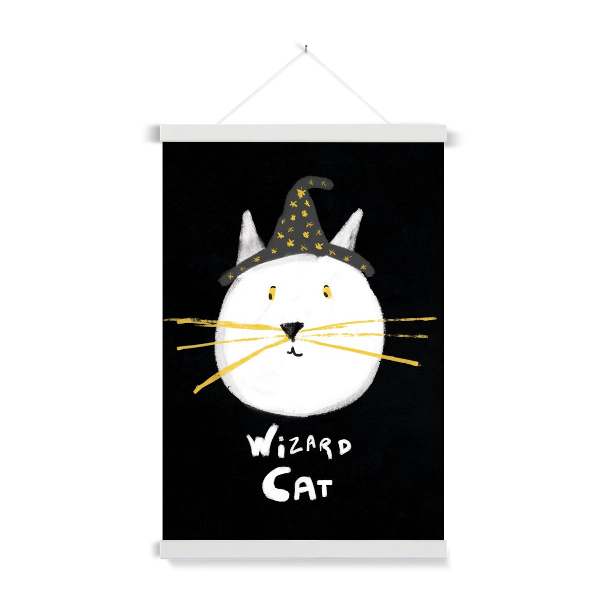 Wizard Cat Print Fine Art Print with Hanger