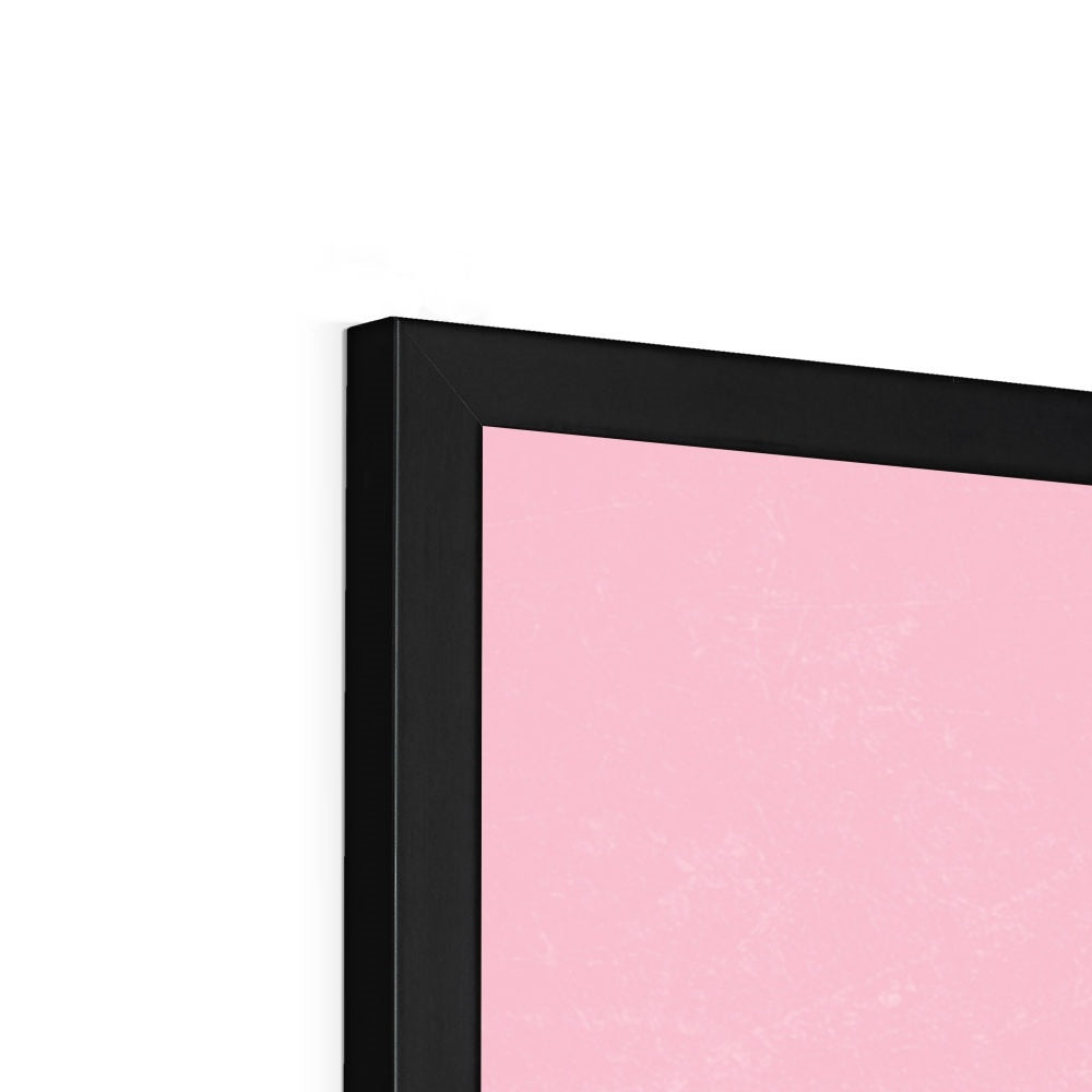 Go Shine - Pink Art Print Framed Print