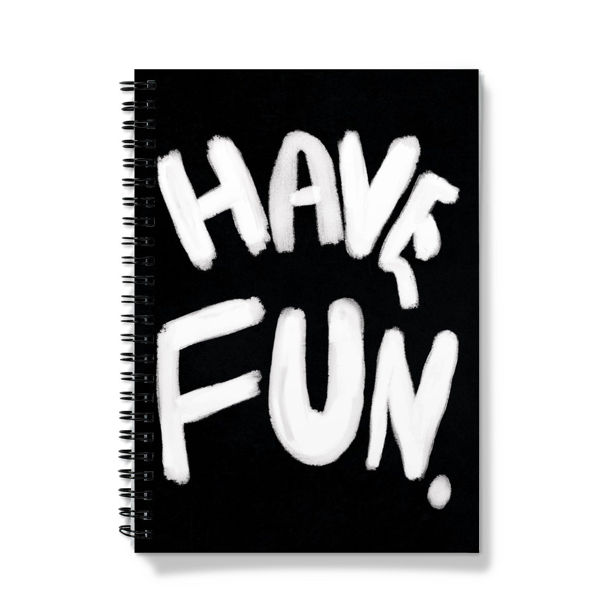Have Fun Print - Black, white Notebook