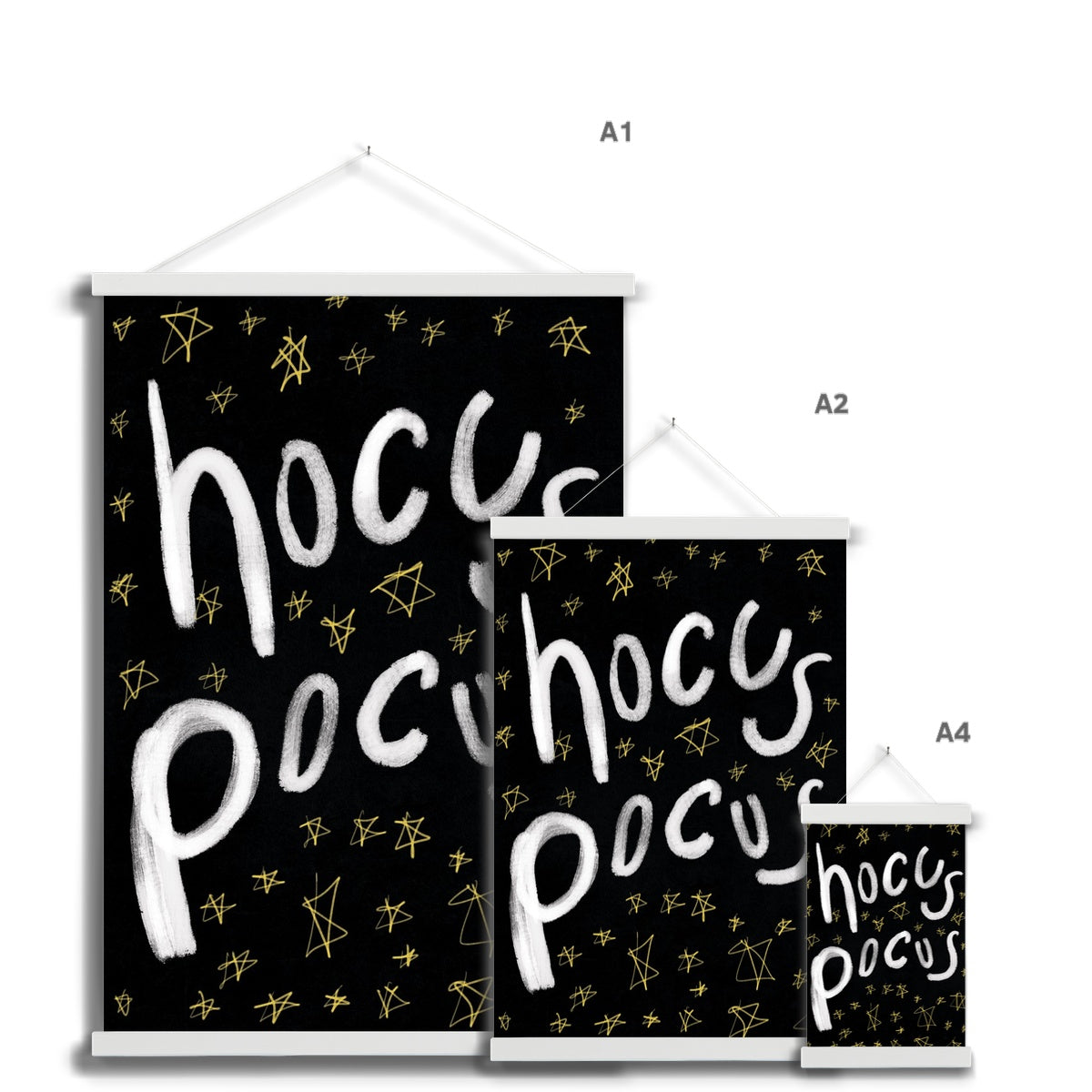 Hocus Pocus Print - Halloween Special Fine Art Print with Hanger