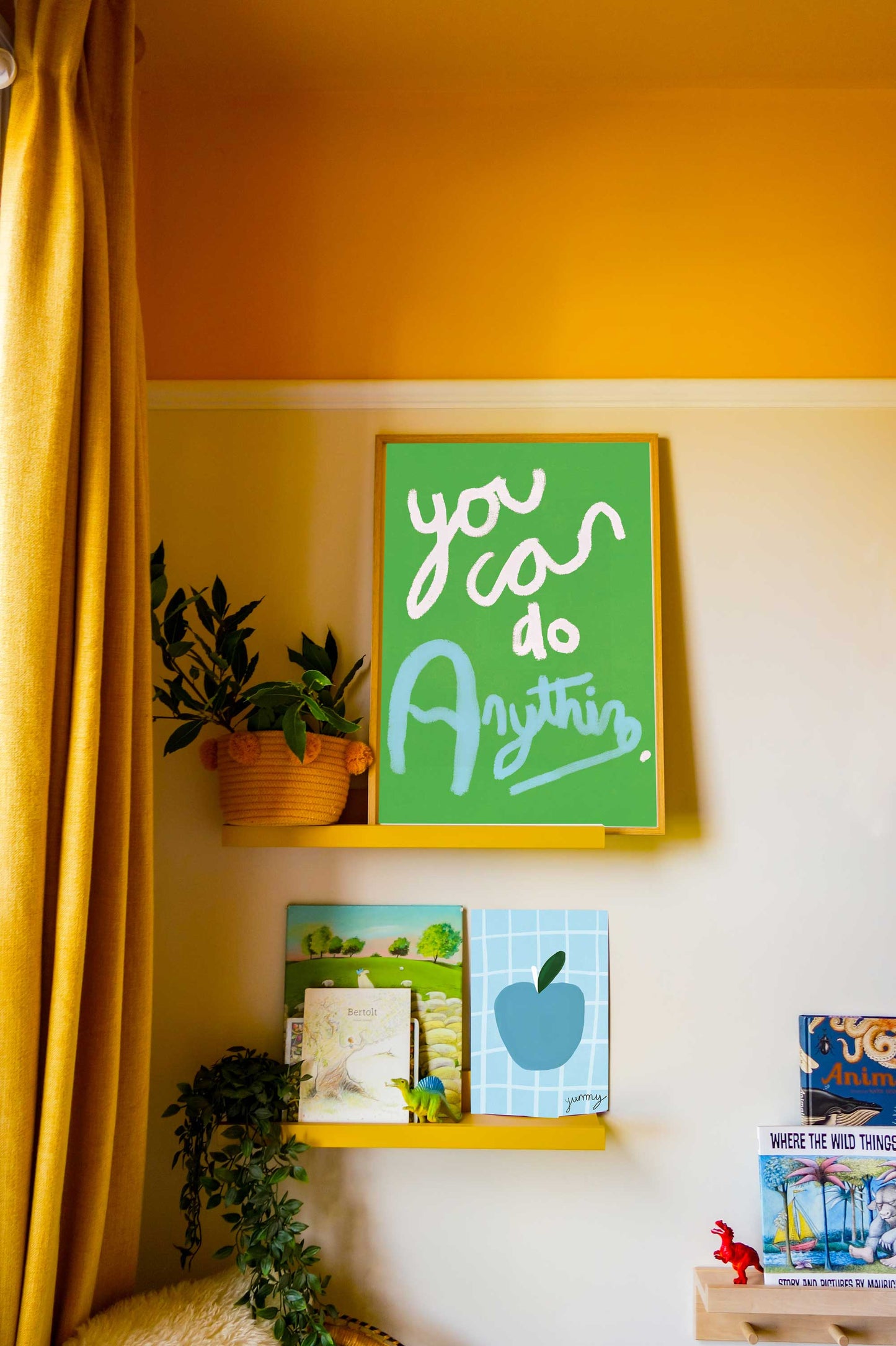 You Can Do Anything Print - Green, White, Blue Framed Print