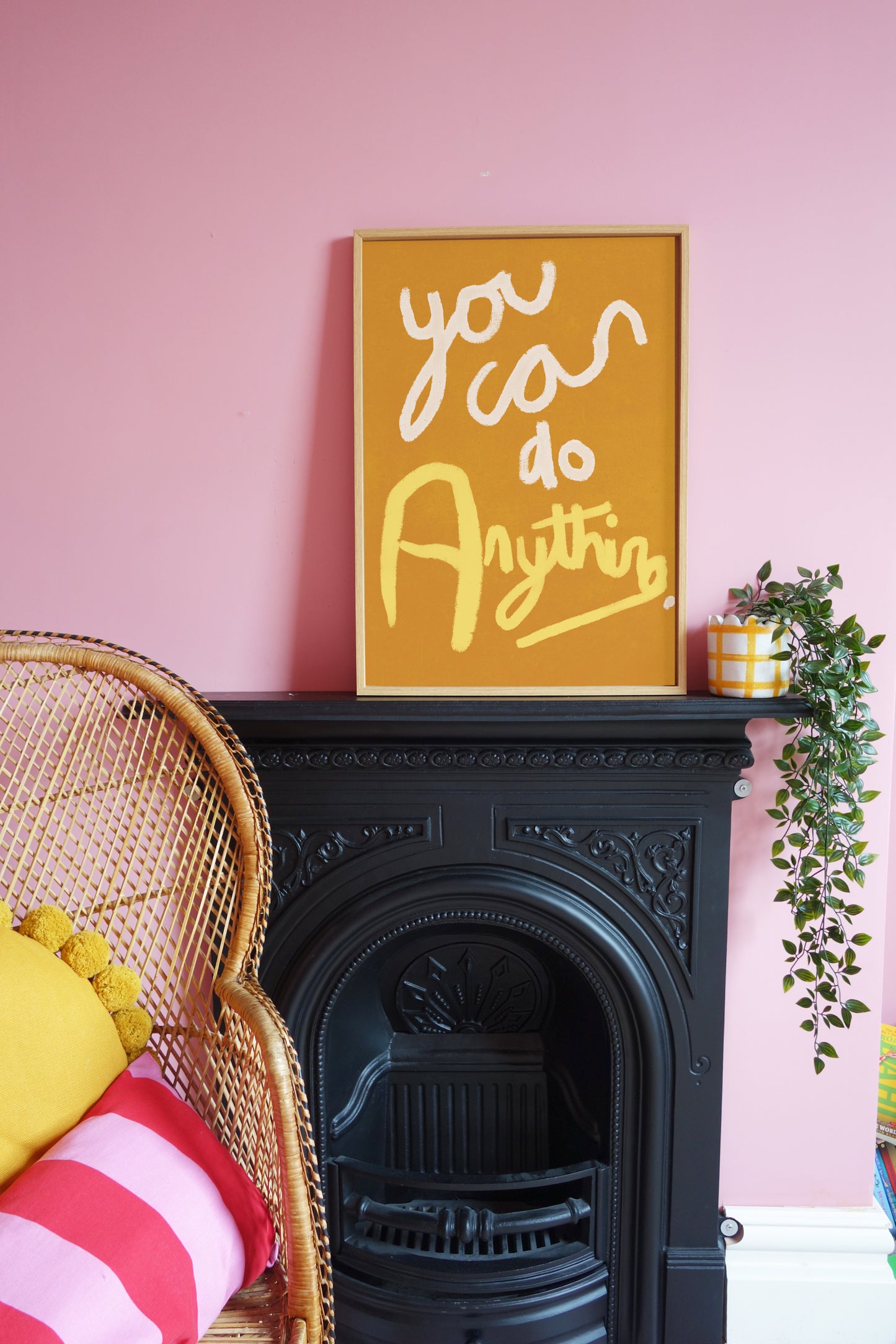 You Can Do Anything Print - Brown, White, Yellow Fine Art Print